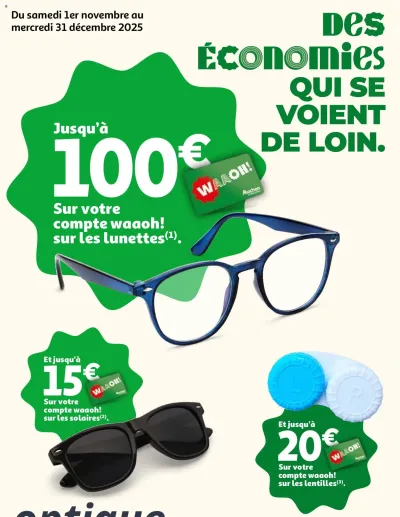 Des économies qui se voient de loin ! de la boutique Auchan valable du 01/11/2025 des dernières annonces