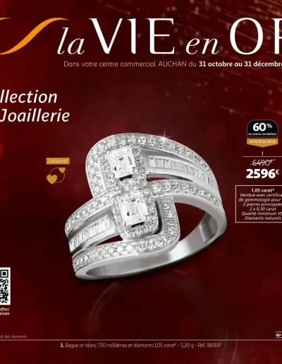 La Vie en Or : collection Joaillerie de la boutique Auchan valable du 31/10/2025 des dernières annonces