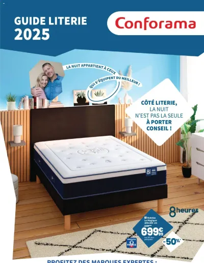  Catalogue Guide Literie 2025 de la boutique Conforama valable du 10/06/2025 des dernières annonces