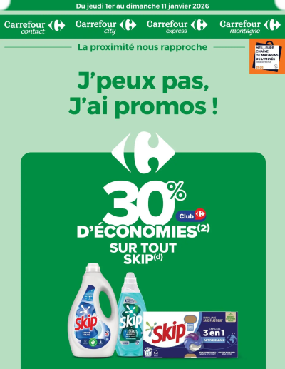 J'peux pas j'ai promos de la boutique Carrefour contact valable du 01/01/2026 des dernières annonces