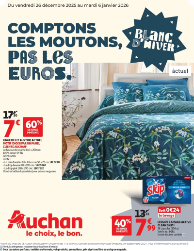 Blanc d'hiver de la boutique Auchan valable du 26/12/2025 des dernières annonces