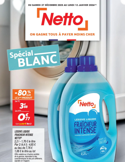Spécial Blanc de la boutique Netto valable du 27/12/2025 des dernières annonces