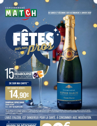  Catalogue Fêtes par nos pros | Meaux de la boutique Match Supermarché valable du 27/12/2025 des dernières annonces