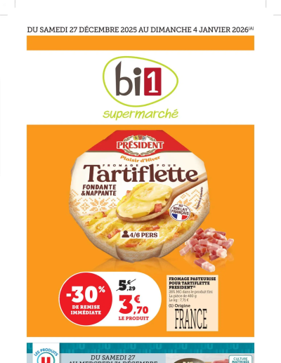  Catalogue Les offres du moment de la boutique bi1 valable du 27/12/2025 des dernières annonces