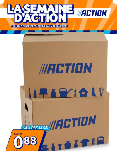  Catalogue Catalogue de la semaine de la boutique Action valable du 31/12/2025 des dernières annonces