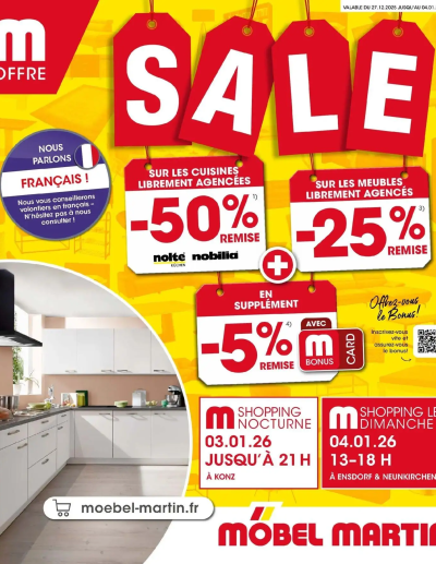  Catalogue Möbel Martin: Offres hebdomadaires de la boutique Möbel Martin valable du 26/12/2025 des dernières annonces