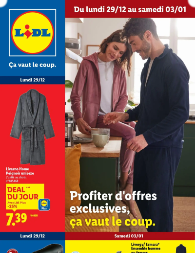 Catalogue les bonnes affaires de la semaine de la boutique LIDL valable du 29/12/2025 des dernières annonces