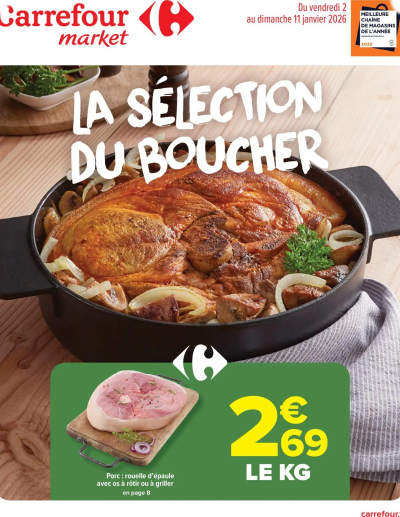 La sélection de la boutique Carrefour Market valable du 02/01/2026 des dernières annonces