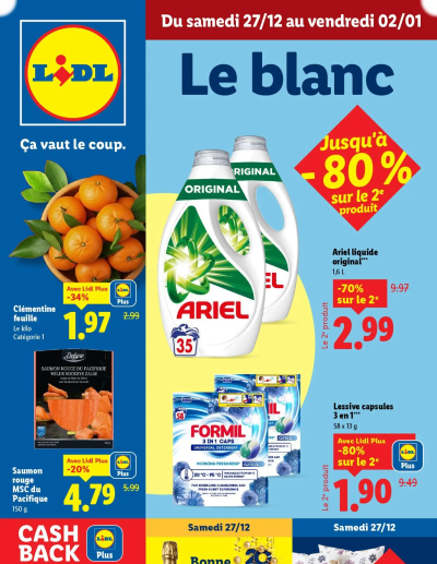 Catalogue de la semaine 52 de la boutique LIDL valable du 27/12/2025 des dernières annonces