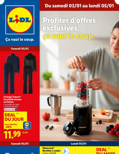 Catalogue les bonnes affaires de la semaine de la boutique LIDL valable du 03/01/2026 des dernières annonces