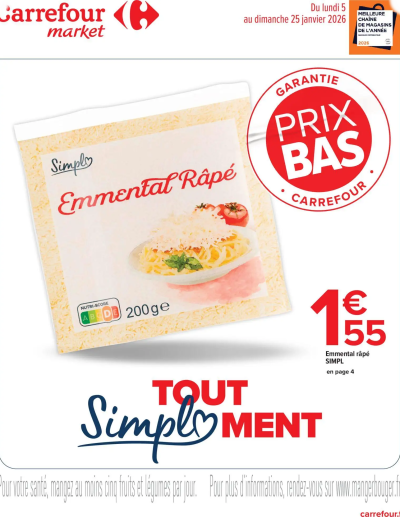 Tout simplement de la boutique Carrefour Market valable du 05/01/2026 des dernières annonces