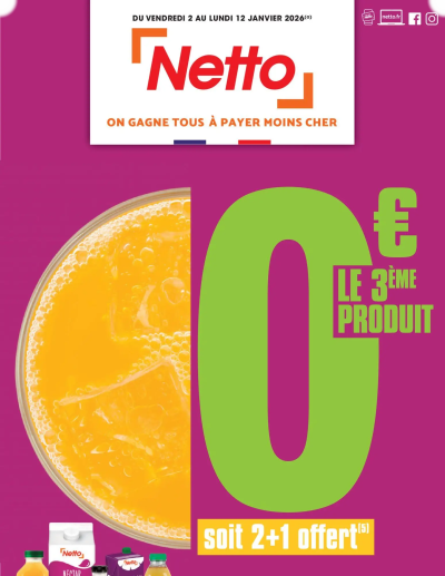 Catalogue de la boutique Netto valable du 02/01/2026 des dernières annonces