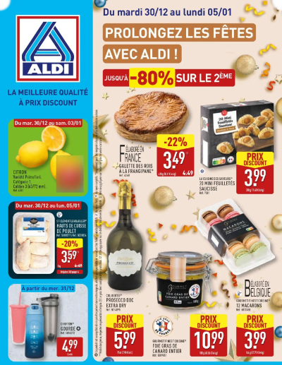  Catalogue Catalogue de la semaine de la boutique Aldi valable du 30/12/2025 des dernières annonces