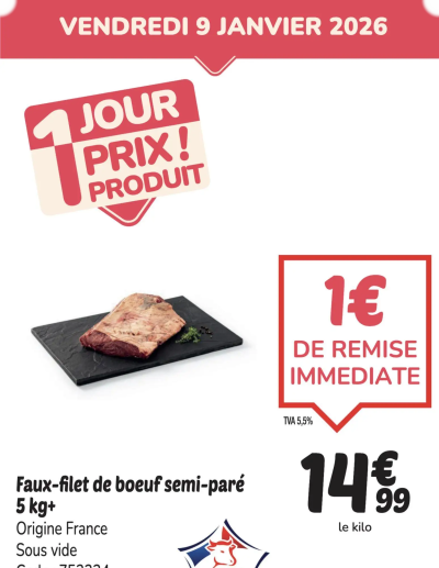 PROMO faux-filet FR de la boutique Promocash valable du 09/01/2026 des dernières annonces