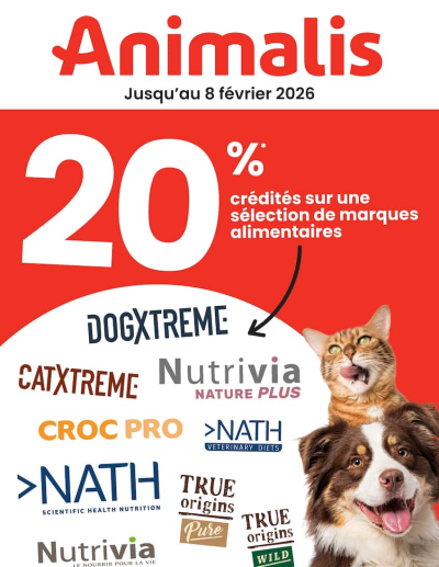 20% crédités sur une sélection de marques alimentaires