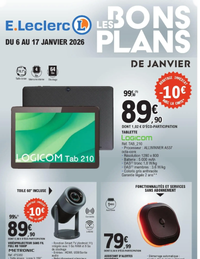 Bons les plans de la boutique E.Leclerc valable du 06/01/2026 des dernières annonces