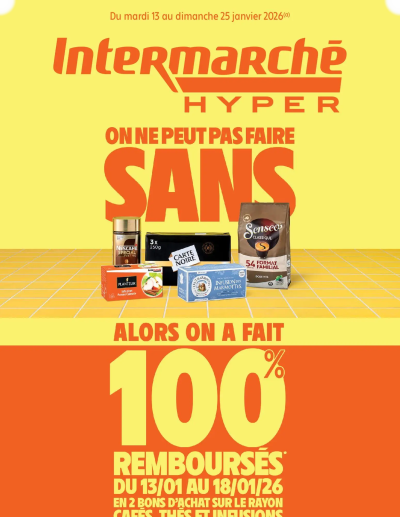 Découvrez nos offres de la semaine de la boutique Intermarché valable du 13/01/2026 des dernières annonces