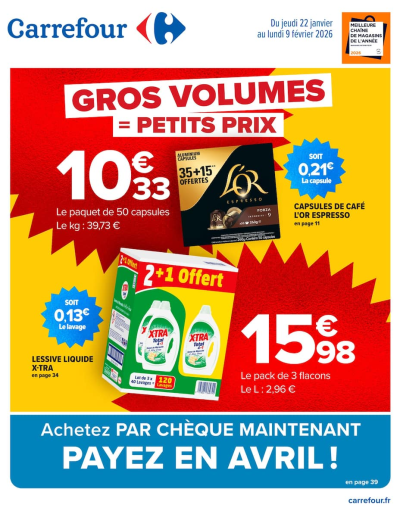 GROS VOLUMES = PETITS PRIX