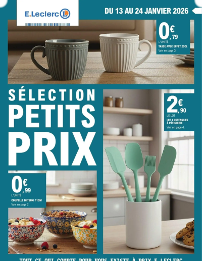 Petits prix 1 de la boutique E.Leclerc valable du 13/01/2026 des dernières annonces