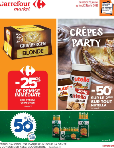 Catalogue de la semaine 4 de la boutique Carrefour Market valable du 20/01/2026 des dernières annonces