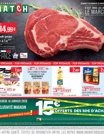 C'est tous les jours le marché | Meaux de la boutique Match Supermarché valable du 13/01/2026 des dernières annonces
