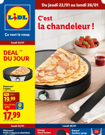 Catalogue les bonnes affaires de la semaine de la boutique LIDL valable du 22/01/2026 des dernières annonces
