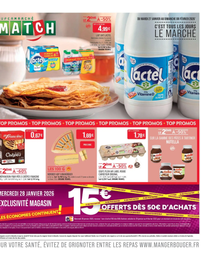 Catalogue | Meaux de la boutique Match Supermarché valable du 27/01/2026 des dernières annonces