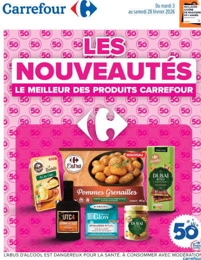 Les nouveautés le meilleur des produits carrefour de la boutique Carrefour valable du 03/02/2026 des dernières annonces