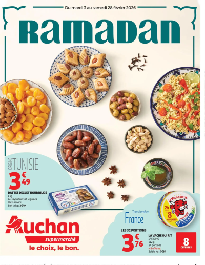 Promos Ramadan supers de la boutique Auchan valable du 03/02/2026 des dernières annonces