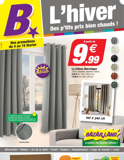  Catalogue Brochure de la boutique Bazarland valable du 04/02/2026 des dernières annonces
