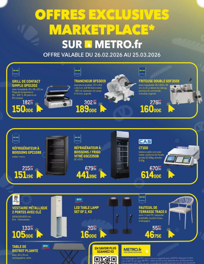 METRO Offres Exclusives Marketplace de la boutique METRO valable du 25/02/2026 des dernières annonces
