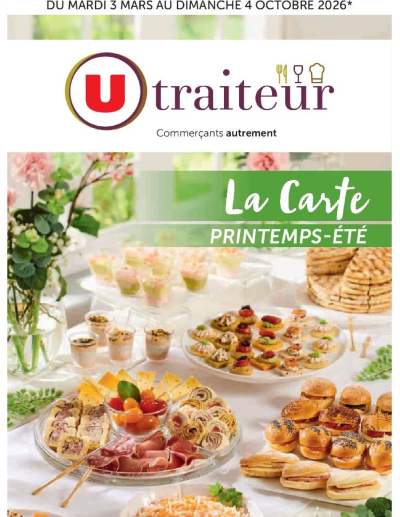  Catalogue Hyper U - La carte Printemps Été de la boutique Hyper U valable du 03/03/2026 des dernières annonces