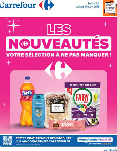 Les nouveautés de mars de la boutique Carrefour valable du 03/03/2026 des dernières annonces