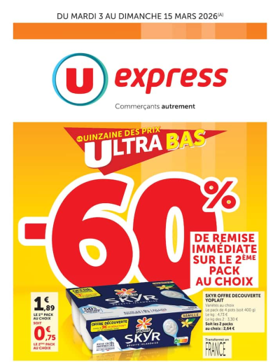 U Express des dernières annonces