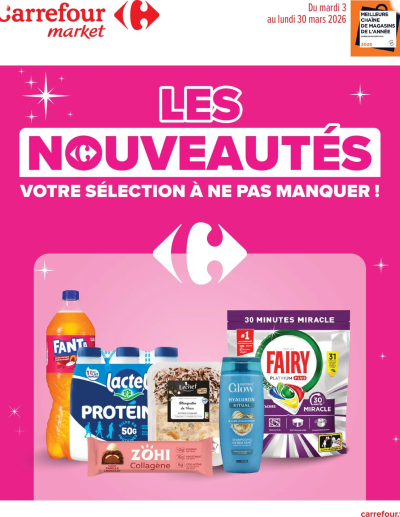 Les nouveautés de mars de la boutique Carrefour Market valable du 03/03/2026 des dernières annonces