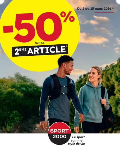 -50% sur le 2ème ARTICLE des dernières annonces