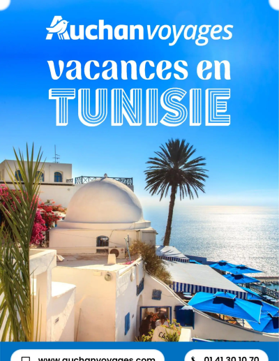 Auchan voyages : vacances en Tunisie de la boutique Auchan valable du 01/03/2026 des dernières annonces