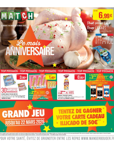 Match Supermarché - Le mois anniversaire | Meaux de la boutique Match Supermarché valable du 03/03/2026 des dernières annonces