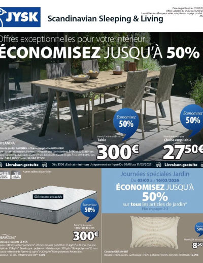  Catalogue Jysk prospectus de la boutique Jysk valable du 05/03/2026 des dernières annonces