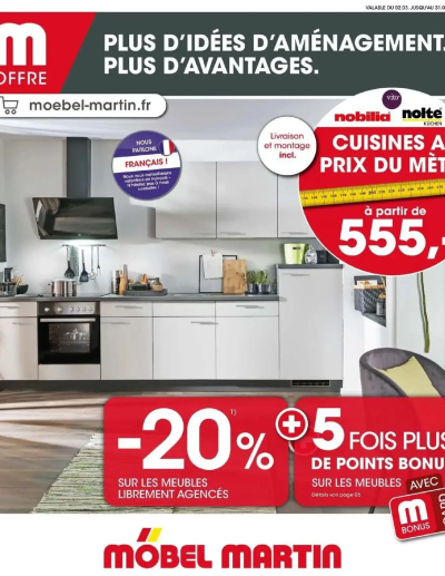 Möbel Martin: Offres hebdomadaires de la boutique Möbel Martin valable du 01/03/2026 des dernières annonces