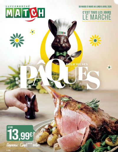 Match Supermarché - Délicieuses pâques | Meaux de la boutique Match Supermarché valable du 31/03/2026 des dernières annonces
