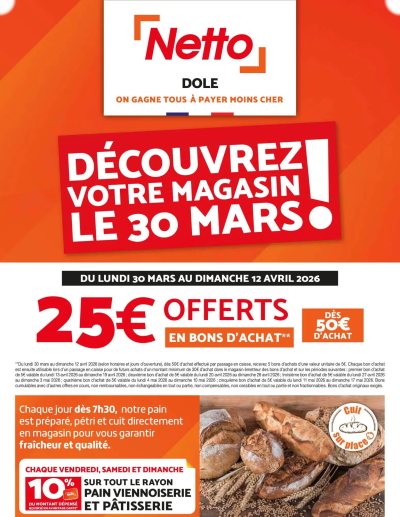 Netto - Découvrez votre magasin de la boutique Netto valable du 30/03/2026 des dernières annonces