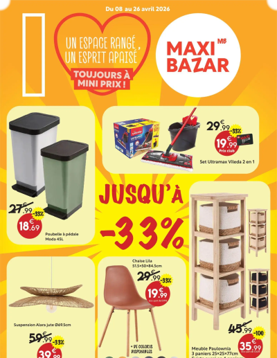 Maxi Bazar - Brochure de la boutique Maxi Bazar valable du 08/04/2026 des dernières annonces