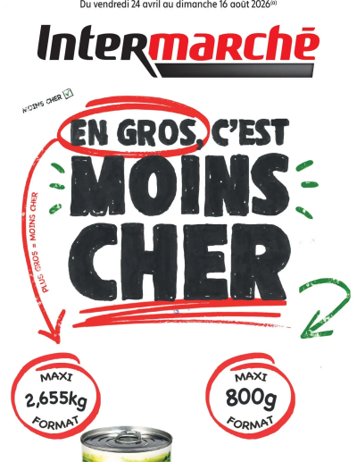 Intermarché - En gros, c’est moins cher de la boutique Intermarché valable du 24/04/2026 des dernières annonces