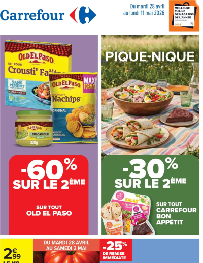 Carrefour Pique-nique de la boutique Carrefour valable du 28/04/2026 des dernières annonces