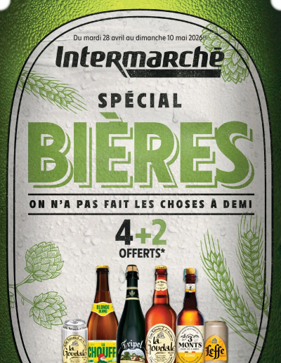  Catalogue Intermarché spécial biéres de la boutique Intermarché valable du 28/04/2026 des dernières annonces
