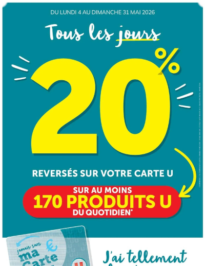 Super U - Ma sélection Carte U mai de la boutique Super U valable du 04/05/2026 des dernières annonces