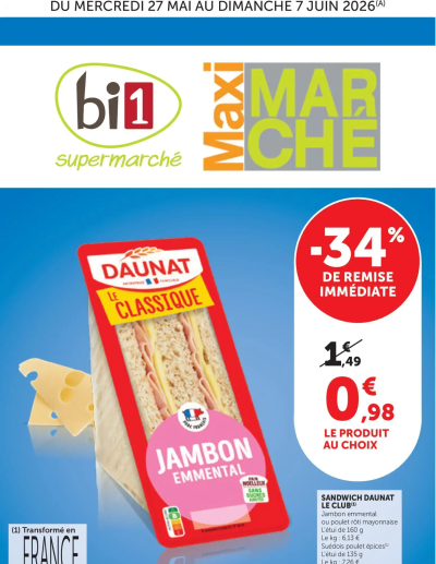 bi1 Maxi marché de la boutique bi1 valable du 27/05/2026 des dernières annonces