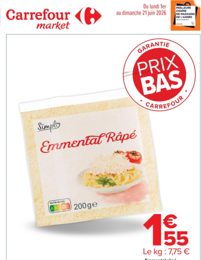 Carrefour Market Garantie prix bas-tout simpl'ment de la boutique Carrefour Market valable du 01/06/2026 des dernières annonces