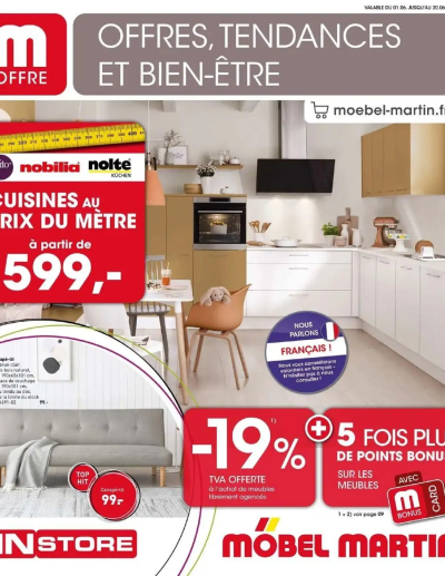  Catalogue Möbel Martin: Offres hebdomadaires de la boutique Möbel Martin valable du 01/06/2026 des dernières annonces